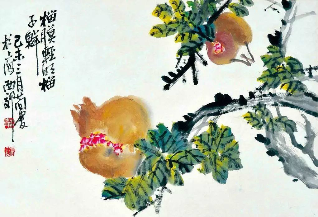 32幅曹簡樓國畫石榴圖：石榴令人垂涎欲滴！