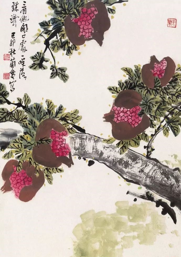 32幅曹簡樓國畫石榴圖：石榴令人垂涎欲滴！