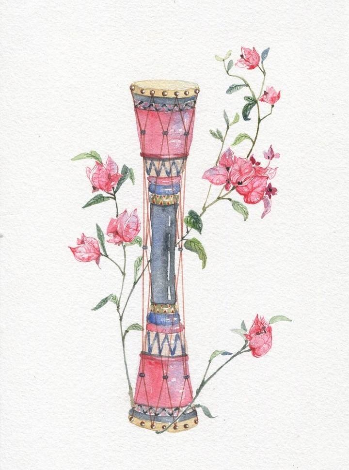 9款唯美古風(fēng)圖片：一組古風(fēng)樂器插畫！