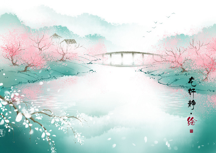 12款古風(fēng)背景圖片：清新脫俗的世外桃源