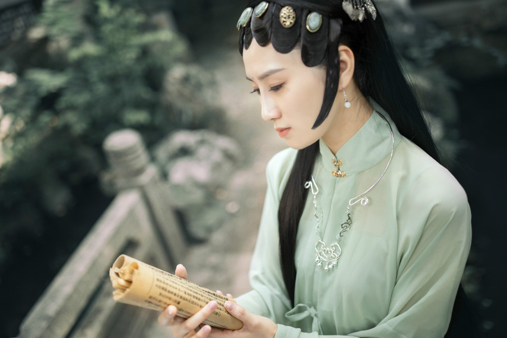 江南園林古裝攝影:黛玉花旦人像攝影