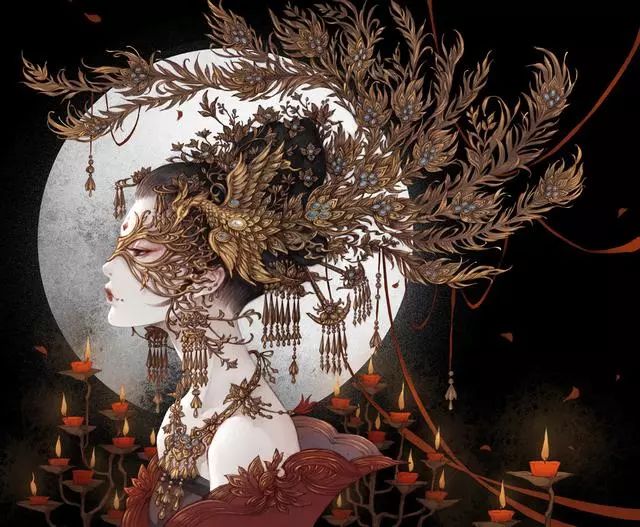 古風(fēng)美人插畫，一顰一笑令人神魂顛倒！