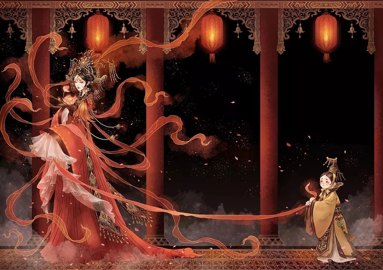 古風(fēng)美人插畫，一顰一笑令人神魂顛倒！