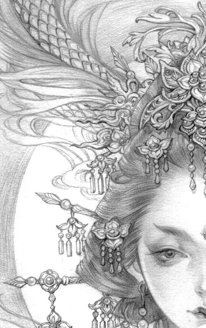 古風(fēng)美人插畫，一顰一笑令人神魂顛倒！