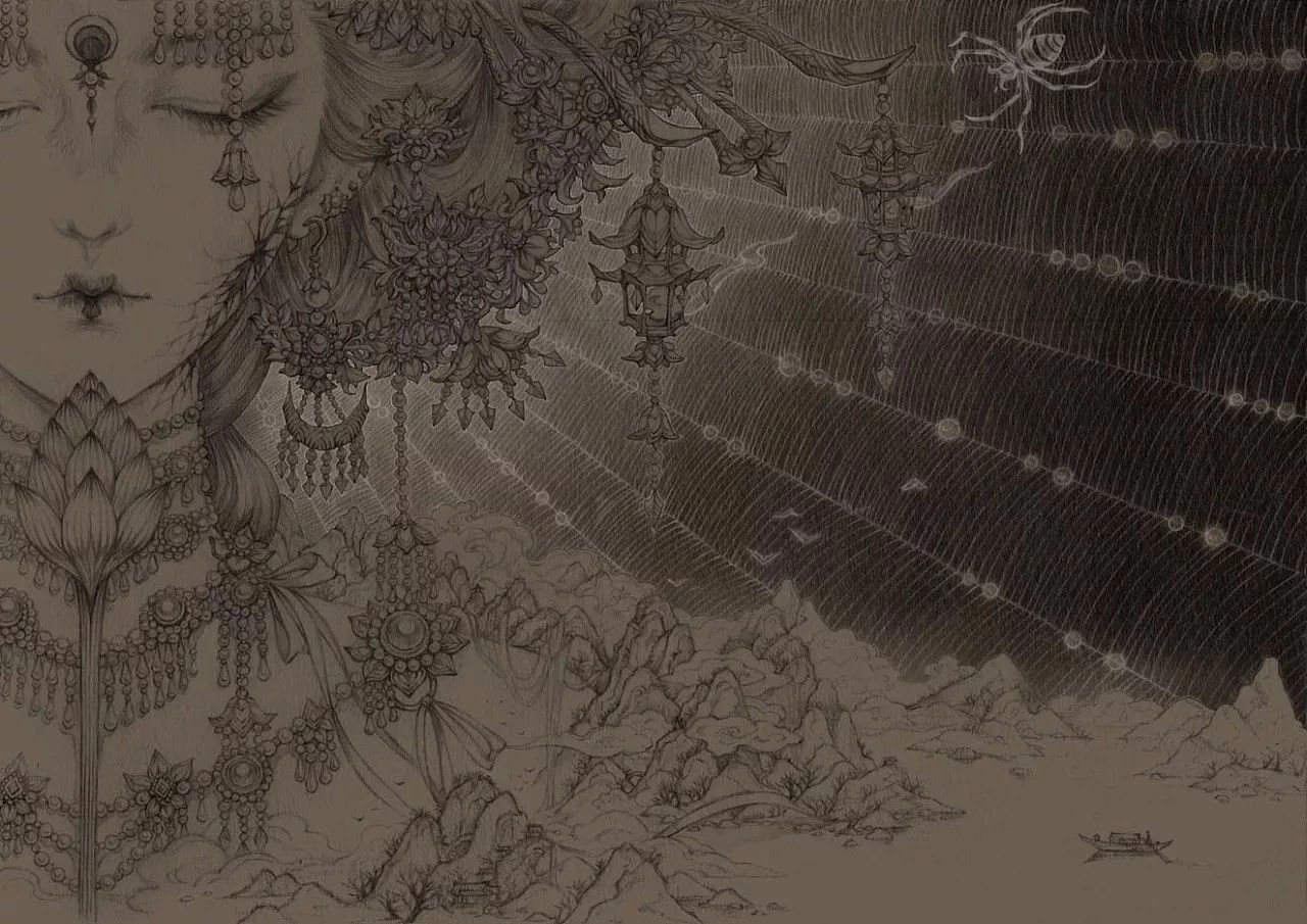 古風(fēng)美人插畫，一顰一笑令人神魂顛倒！