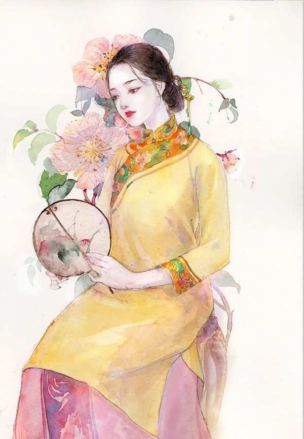 9款風(fēng)情萬(wàn)種旗袍女子插畫(huà)：一種傾國(guó)傾城的美