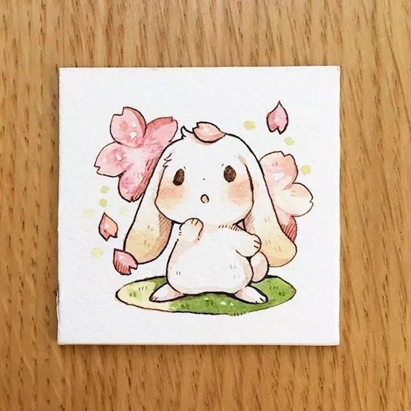 一組小兔子萌寵插畫：萌萌噠真可愛！