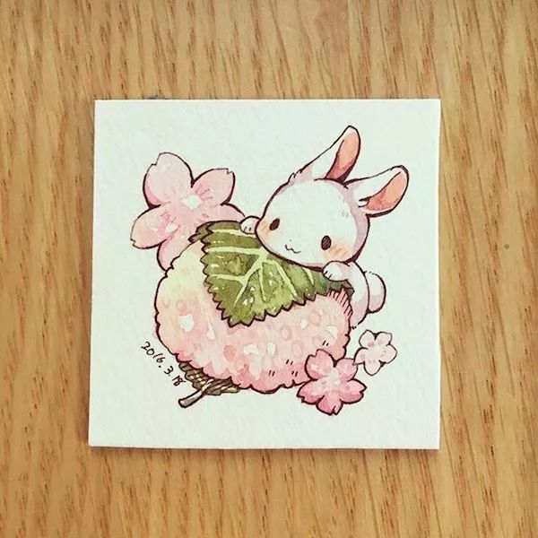 一組小兔子萌寵插畫：萌萌噠真可愛！