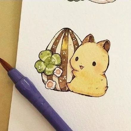 一組小兔子萌寵插畫：萌萌噠真可愛！