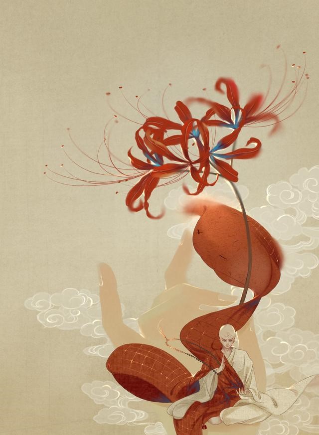 一組唯美古風(fēng)圖片：一人一花一世界！