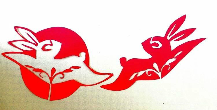 創(chuàng)意十足中秋玉兔剪紙，兔子鬧仲秋