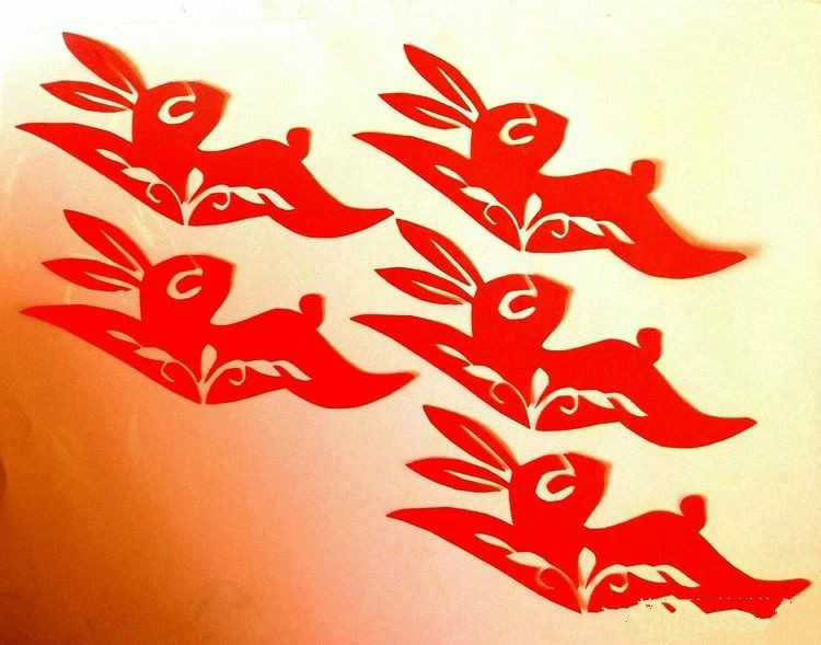 創(chuàng)意十足中秋玉兔剪紙，兔子鬧仲秋