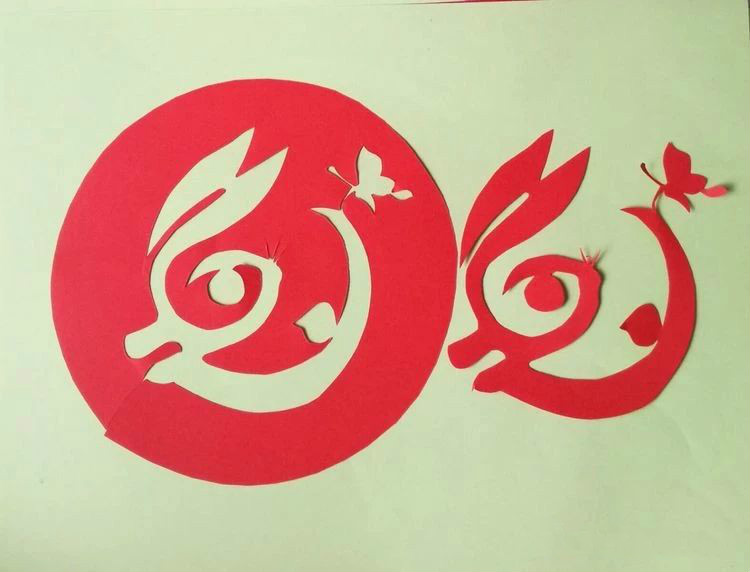 創(chuàng)意十足中秋玉兔剪紙，兔子鬧仲秋