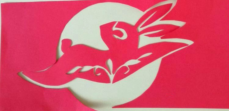 創(chuàng)意十足中秋玉兔剪紙，兔子鬧仲秋