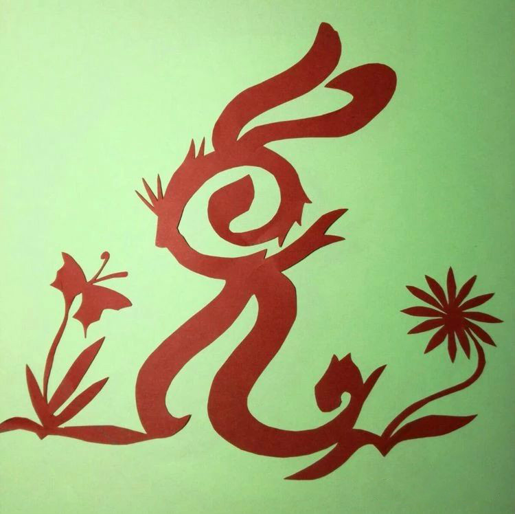 創(chuàng)意十足中秋玉兔剪紙，兔子鬧仲秋