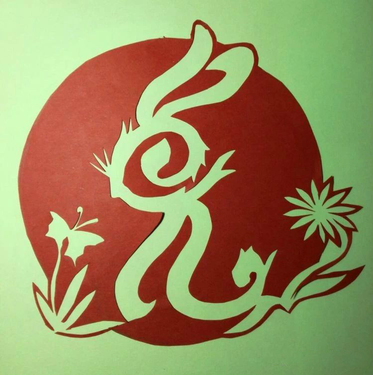 創(chuàng)意十足中秋玉兔剪紙，兔子鬧仲秋