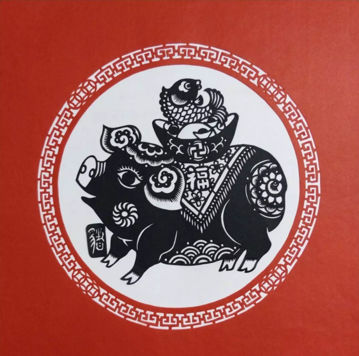 吉祥十二生肖剪紙圖片，薛娜剪紙作品欣賞