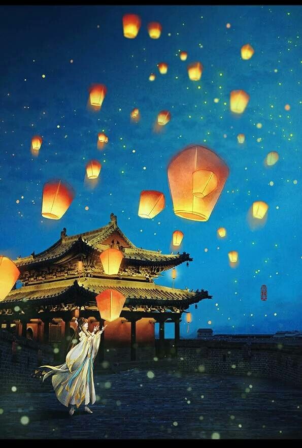 18張超美的花燈古風(fēng)圖片，可做手機壁紙的圖集