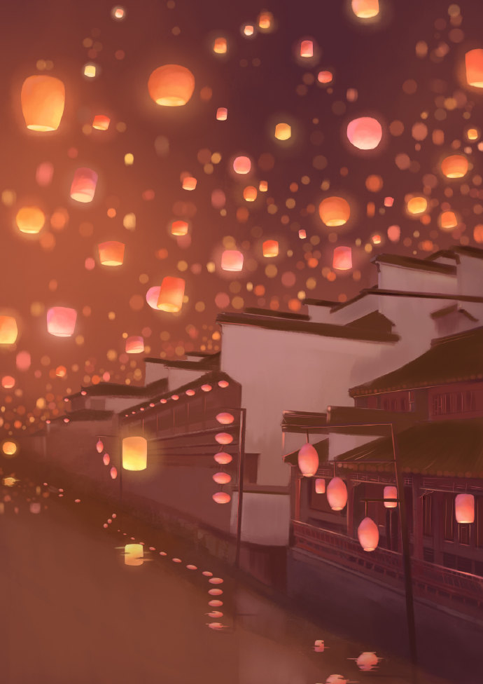 18張超美的花燈古風(fēng)圖片，可做手機壁紙的圖集