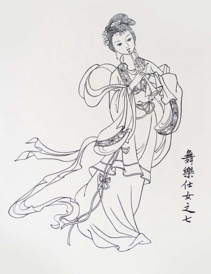27幅白描仕女圖：一筆一畫(huà)勾勒出仕女美