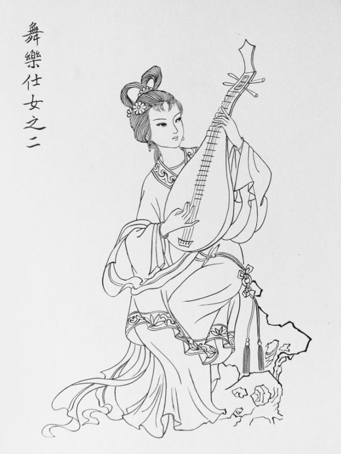 27幅白描仕女圖：一筆一畫(huà)勾勒出仕女美