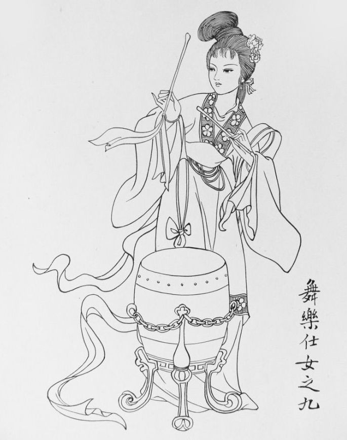 27幅白描仕女圖：一筆一畫(huà)勾勒出仕女美