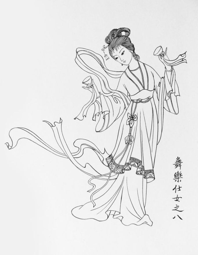 27幅白描仕女圖：一筆一畫(huà)勾勒出仕女美