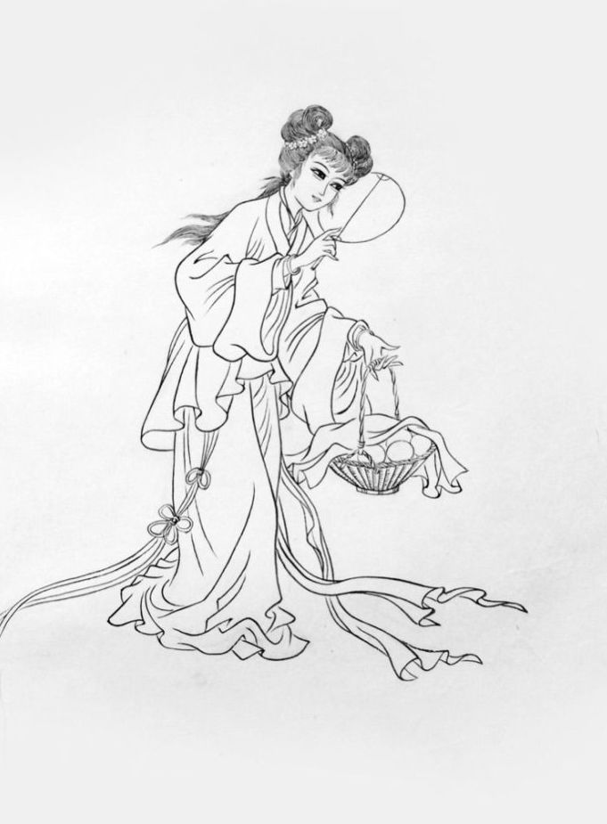27幅白描仕女圖：一筆一畫(huà)勾勒出仕女美