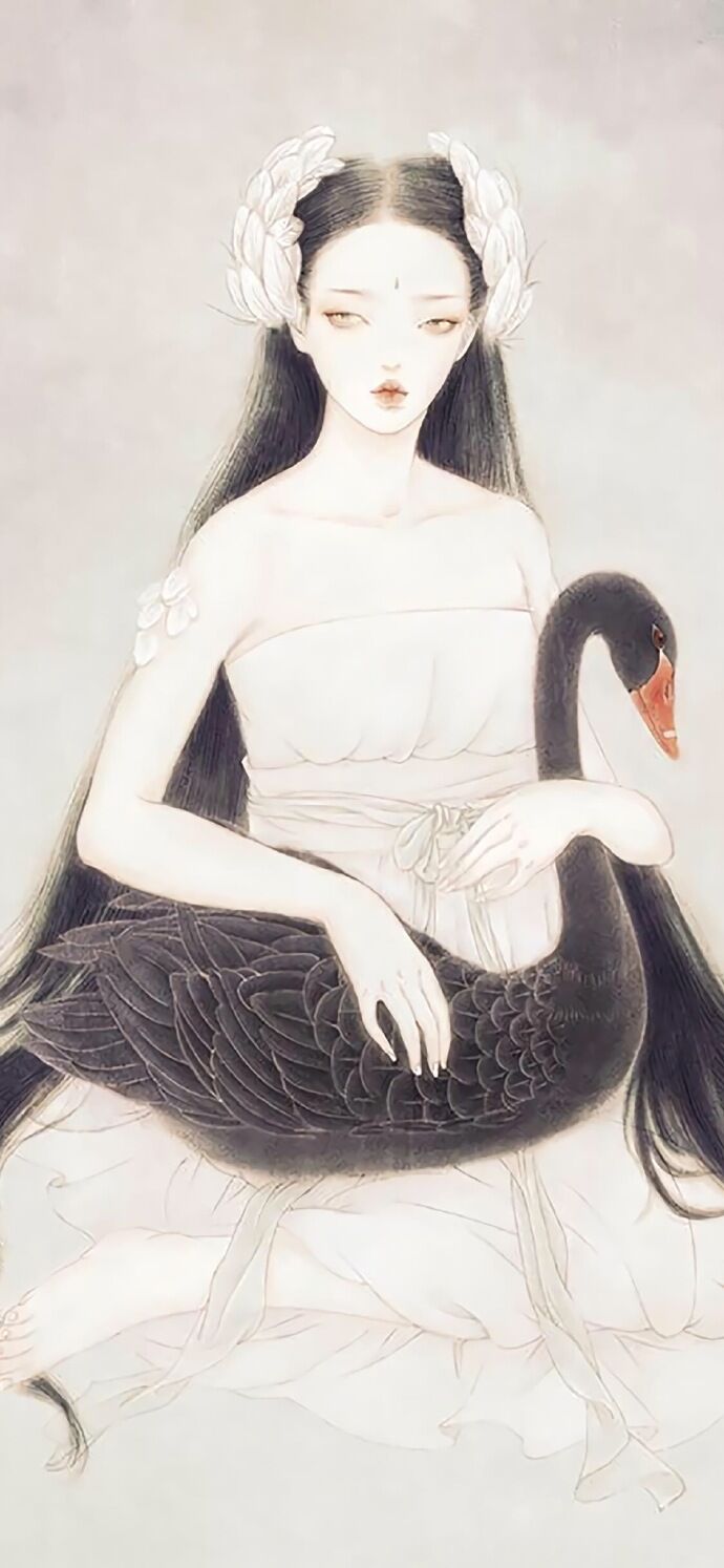 仕女古風(fēng)手機(jī)壁紙插畫，別樣的古風(fēng)女子風(fēng)情