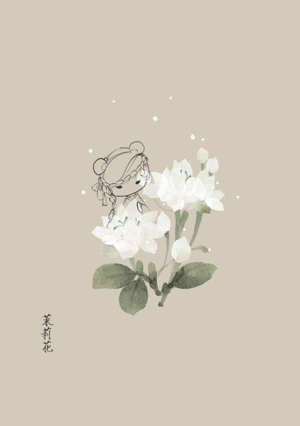 一組花與仙子古風(fēng)圖片，清新淡雅的古風(fēng)圖集