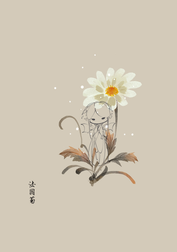 一組花與仙子古風(fēng)圖片，清新淡雅的古風(fēng)圖集