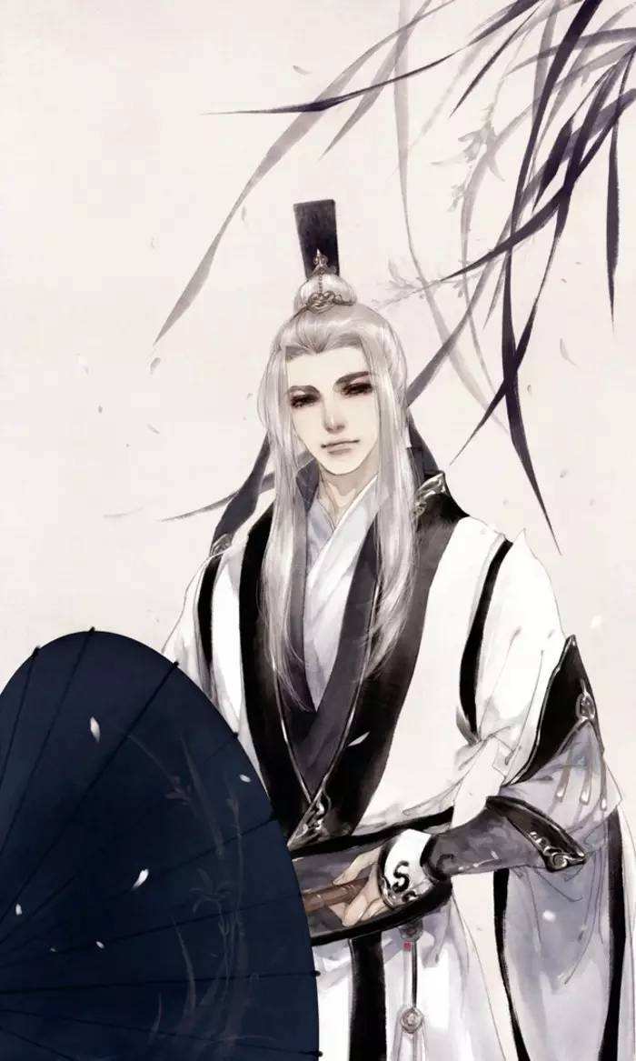 20張白發(fā)古風美男圖集，滿頭銀發(fā)真的好迷人