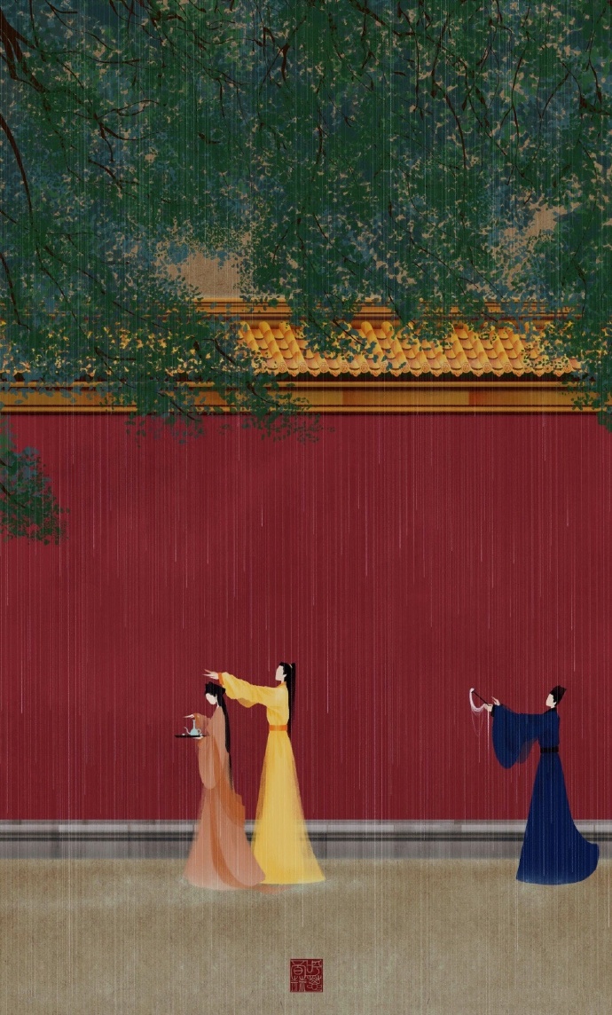 高清無臉古風(fēng)插畫欣賞，令人遐想的手繪插畫圖