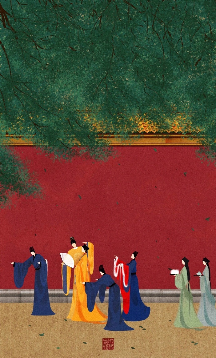 高清無臉古風(fēng)插畫欣賞，令人遐想的手繪插畫圖