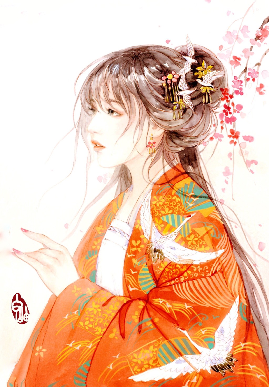 教你畫好古風(fēng)女子，超詳細(xì)古風(fēng)女子上色步驟圖