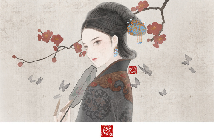 手繪版延禧攻略古風圖集，超美高清手繪古風圖