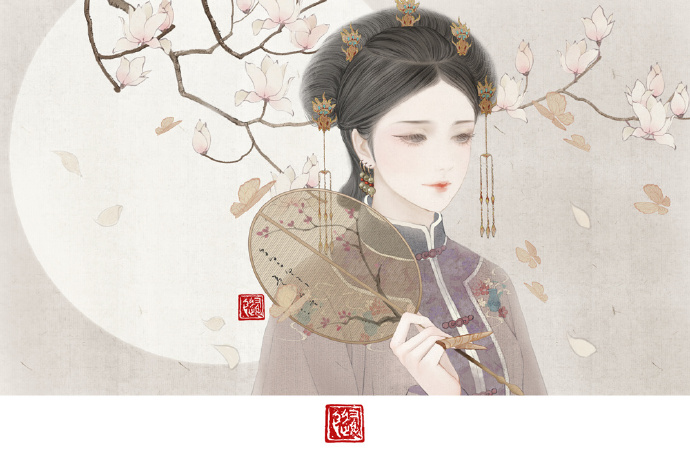 手繪版延禧攻略古風圖集，超美高清手繪古風圖