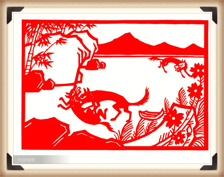 斗狼記剪紙藝術(shù)，高清剪紙連環(huán)畫圖集（54張）