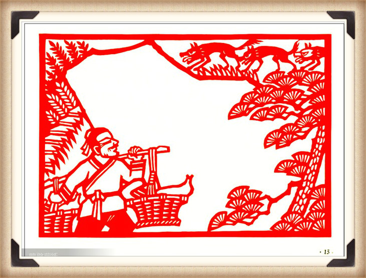 斗狼記剪紙藝術(shù)，高清剪紙連環(huán)畫圖集（54張）