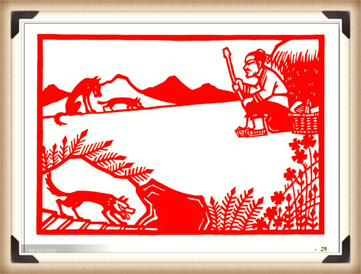 斗狼記剪紙藝術(shù)，高清剪紙連環(huán)畫圖集（54張）