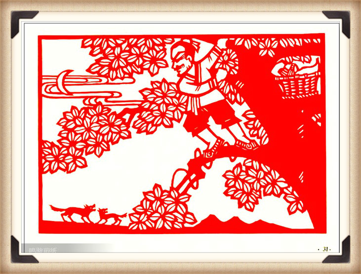斗狼記剪紙藝術(shù)，高清剪紙連環(huán)畫圖集（54張）