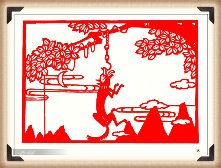 斗狼記剪紙藝術(shù)，高清剪紙連環(huán)畫圖集（54張）