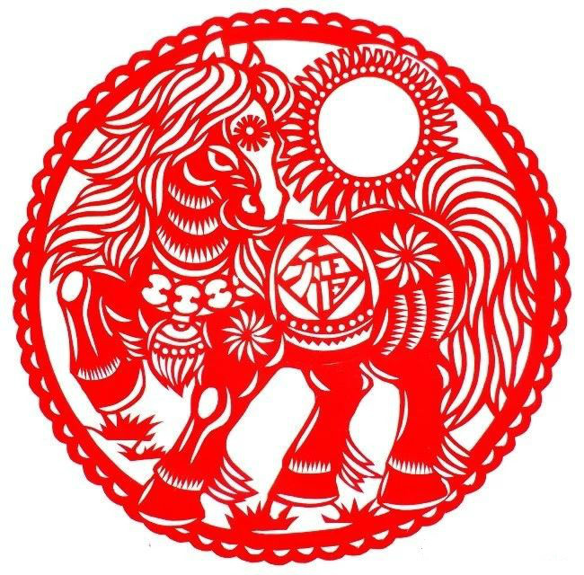 活潑可愛的小馬駒剪紙圖集(25張)，孫立峰作品