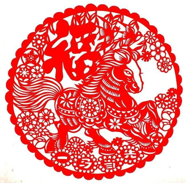 活潑可愛的小馬駒剪紙圖集(25張)，孫立峰作品