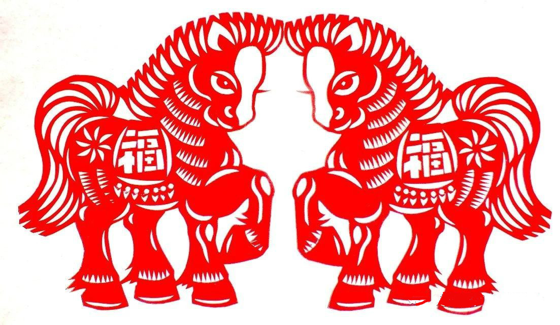 活潑可愛的小馬駒剪紙圖集(25張)，孫立峰作品