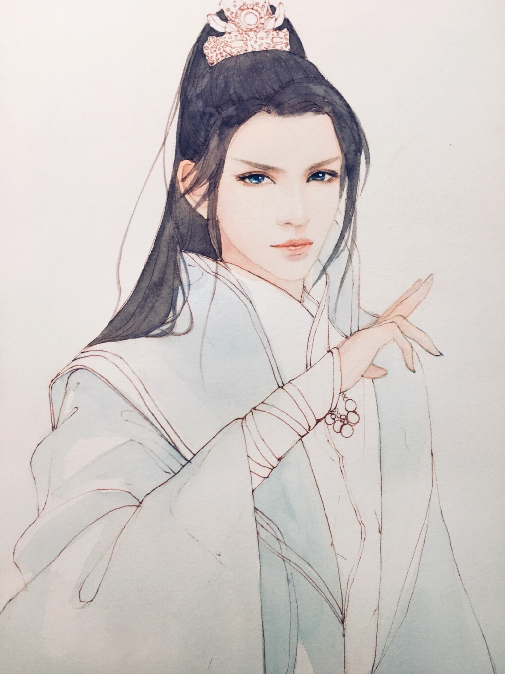 超詳細古風(fēng)美男上色步驟圖，可收藏做臨摹圖集