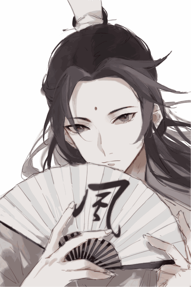 一組帥氣小哥哥古風(fēng)圖片，手持折扇男生古風(fēng)圖