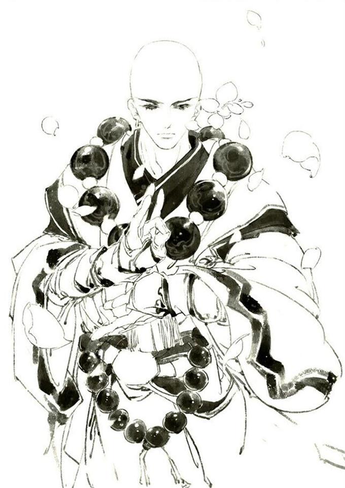 15張超帥古風美男線稿圖，古風人物線稿臨摹圖集