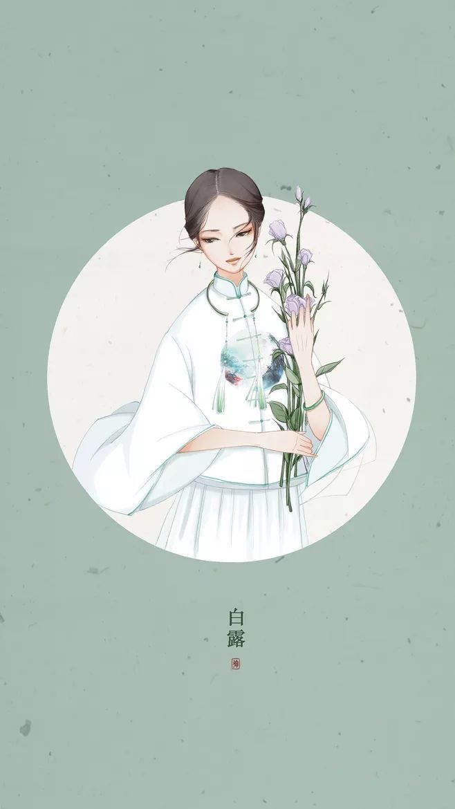 二十四節(jié)氣美人圖，唯美古風(fēng)手機(jī)壁紙圖集