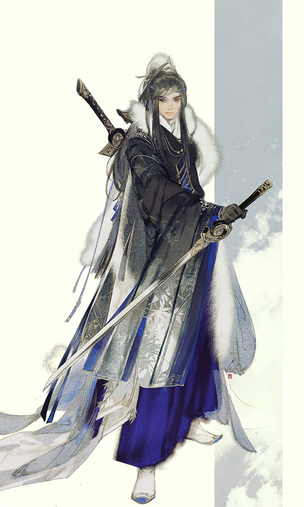 手繪劍三游戲人物成男圖片，超帥美男古風(fēng)圖集